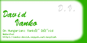 david vanko business card